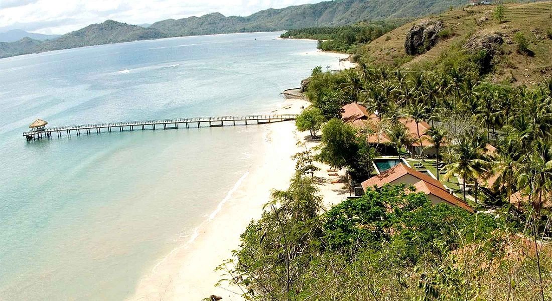 sekotong beach view from above