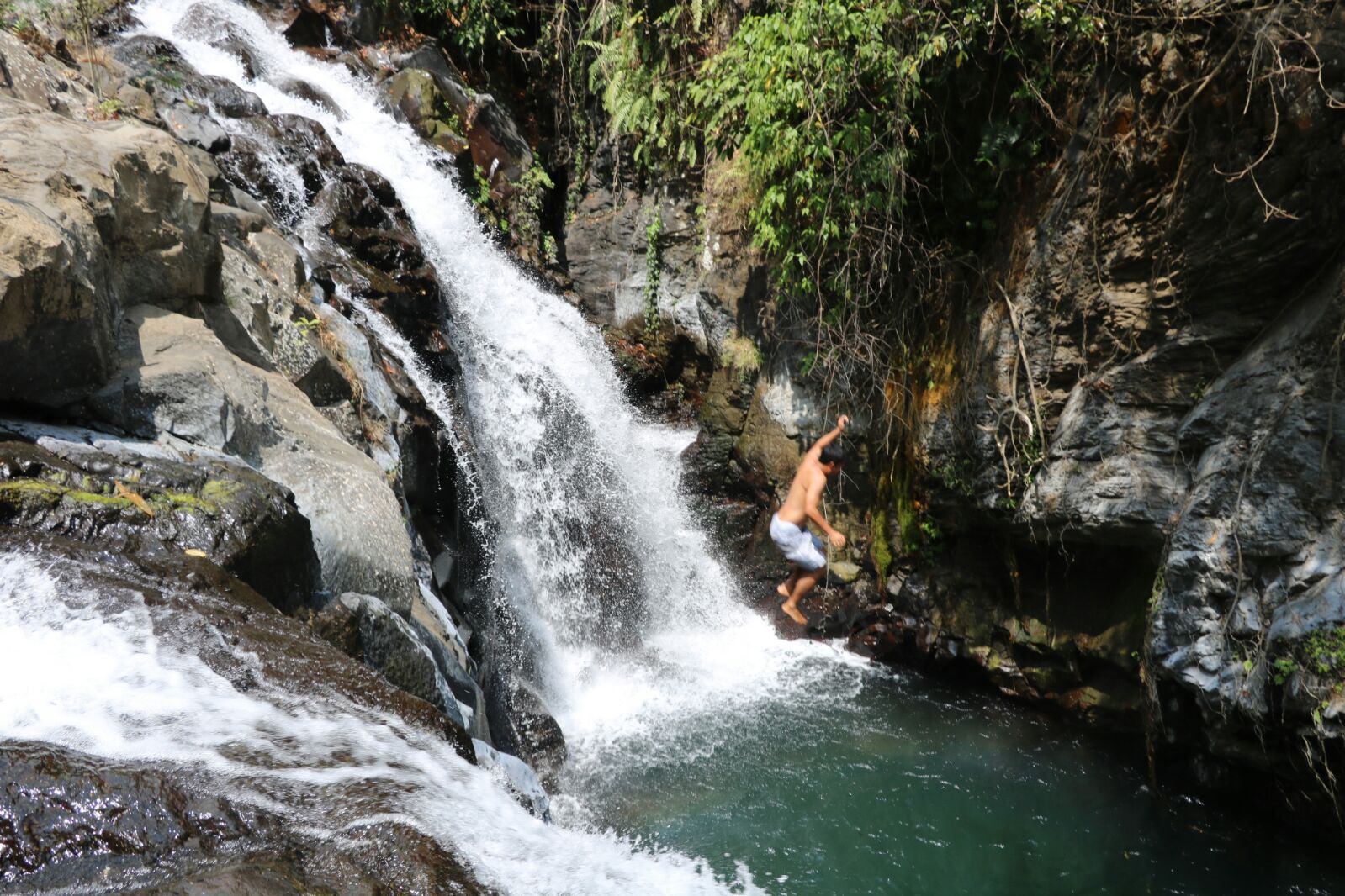 Jump Cliff & Slide at Aling Aling Waterfall