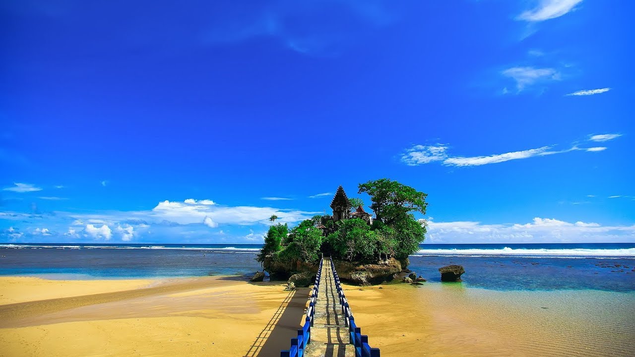 beautiful balekambang beach in malang