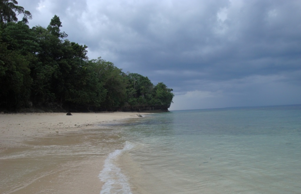 bosnik beach in papua province