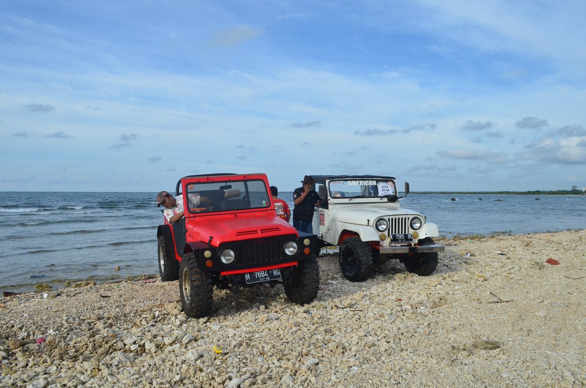 offroad near the beach in Indonesia