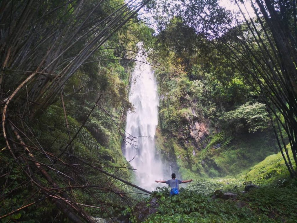 binanga bolon waterfall in samosir island