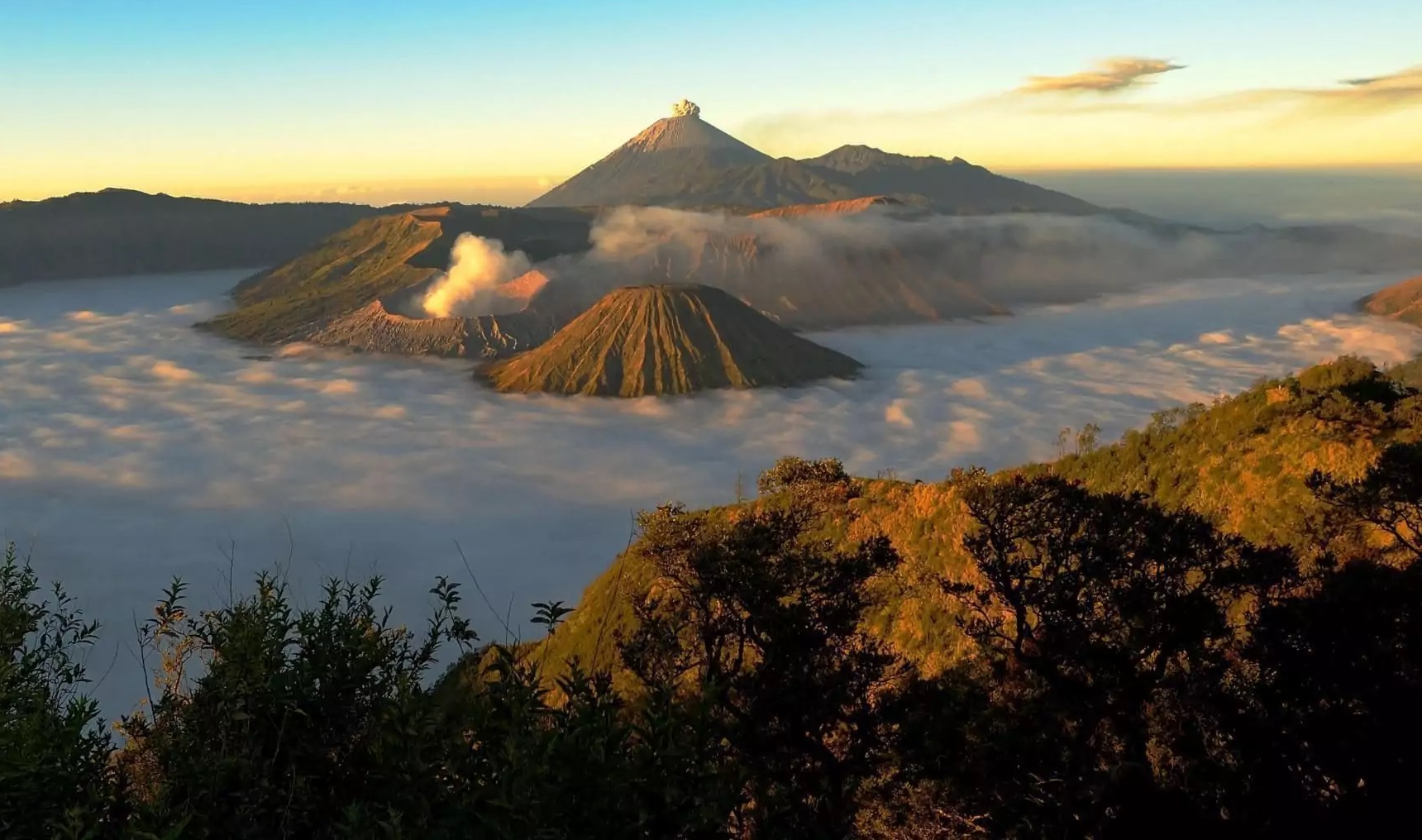 magnificent view of bromo mountain