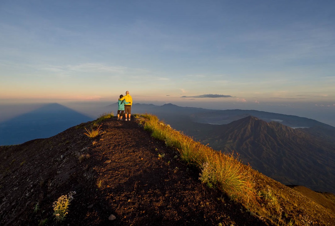 mount agung the active volcano in bali