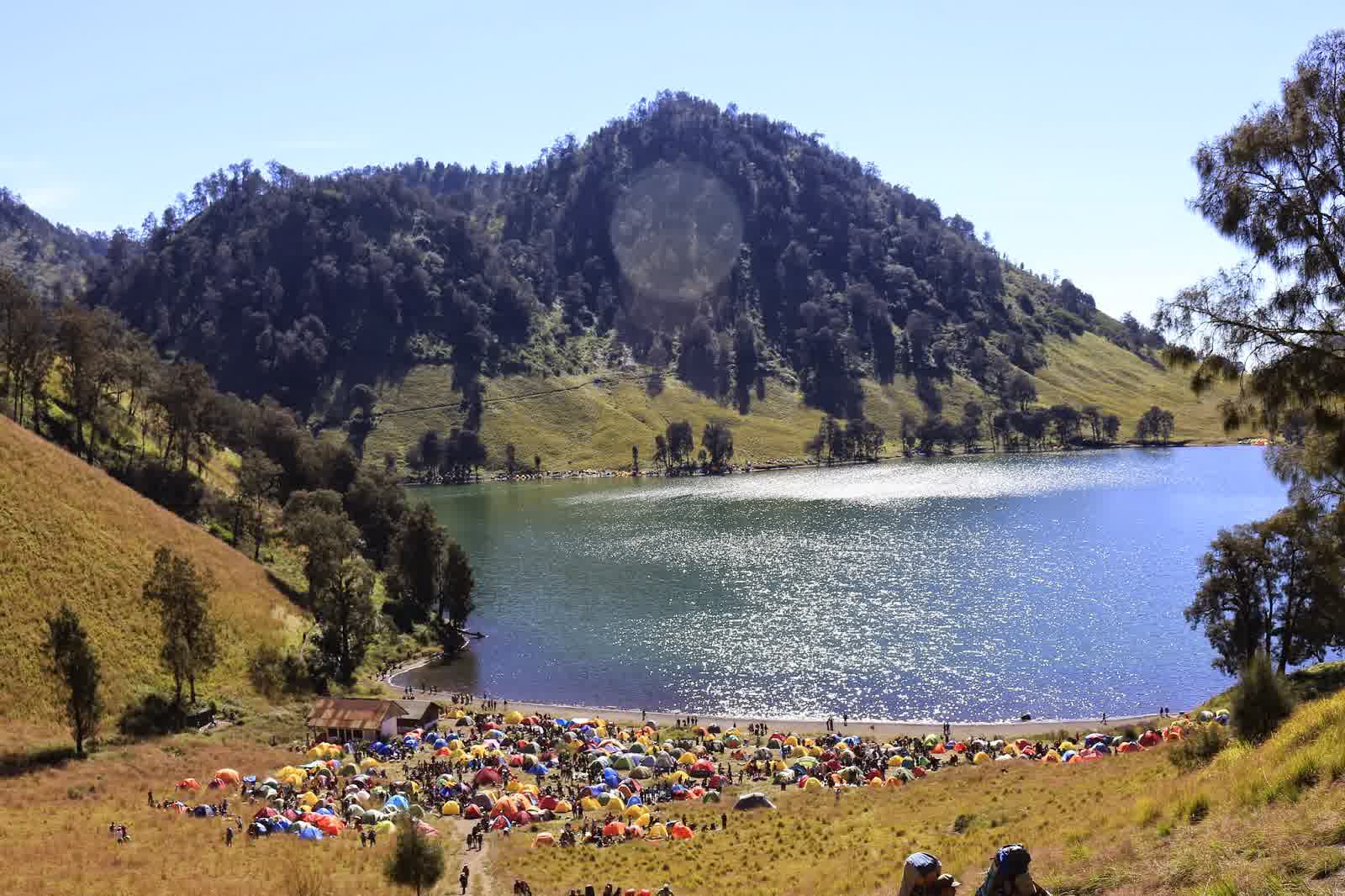 the amazing ranukumbolo lake in east java