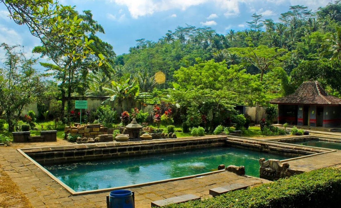 candi umbul hotspring in magelang central java