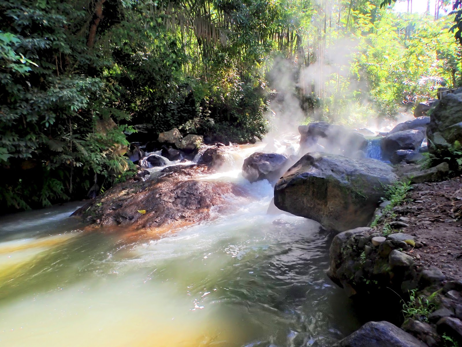 malanage natural hot spring in flores