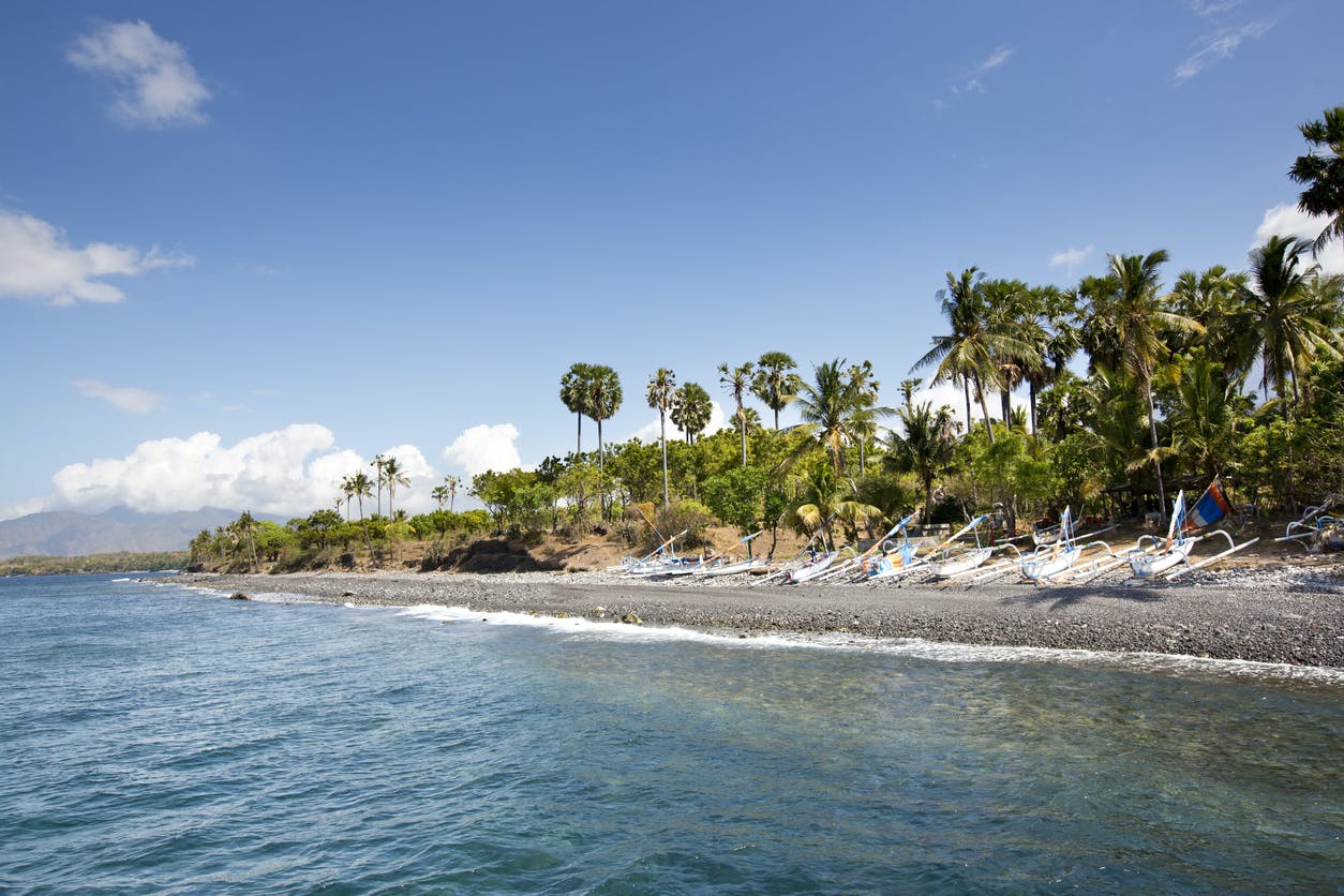 tulamben village exotic beach