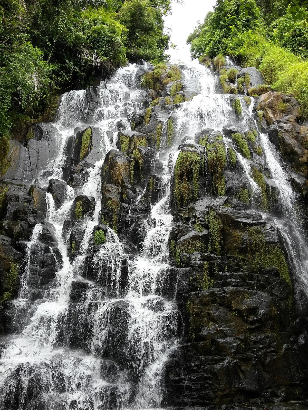 curug buluh is composed of 7 levels of stone steps with a height of up to 40 meters
