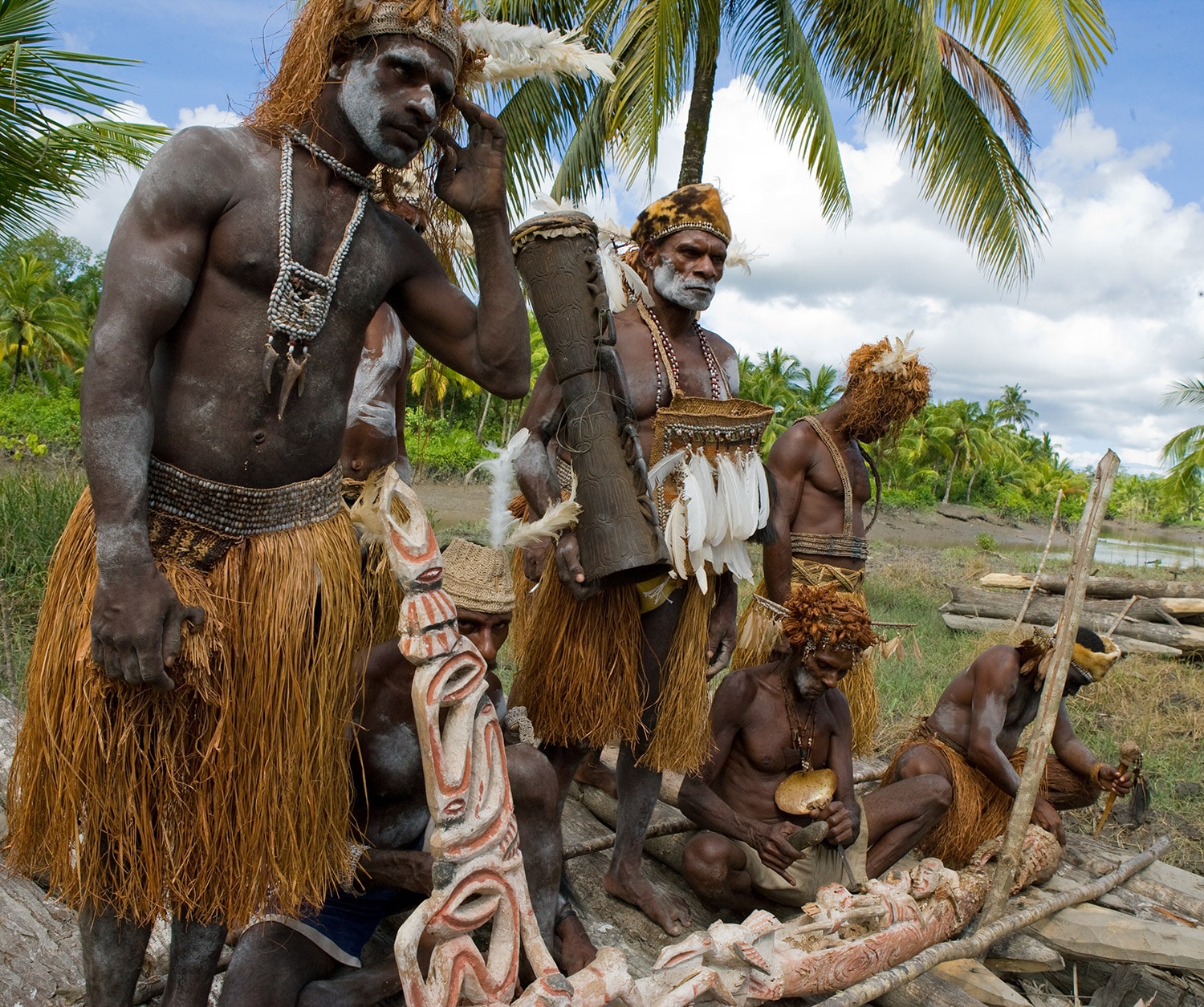 daily live of asmat community in papua