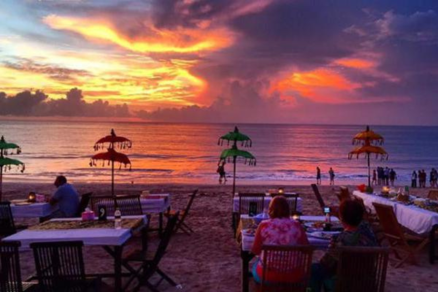 great sunset spots in bali from jimbaran bay
