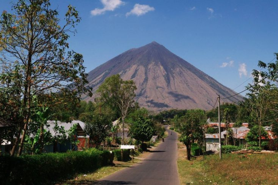 beautiful inerie mountain in flores